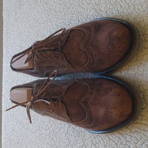 Donald J. Pliner Brown Suede Wingtip/Full Brogue Shoes 10.5M (Made in Italy)